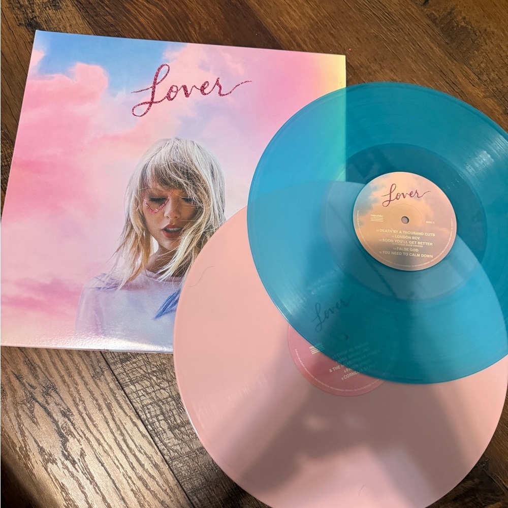 Taylor Swift Lover Vinyl Set - Pink and Blue